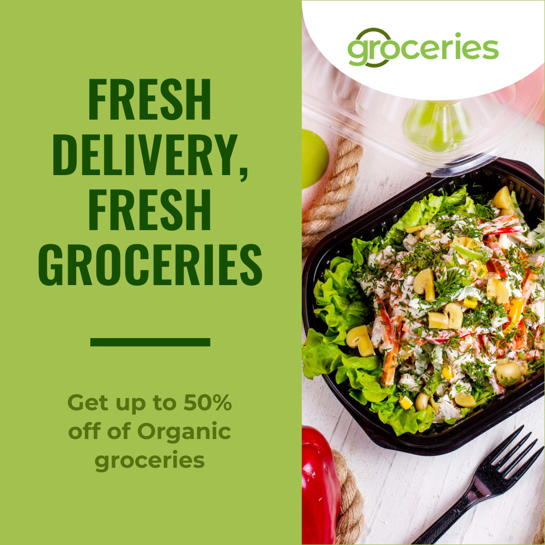 Fresh Delivery Fresh Groceries 1080x1080 template