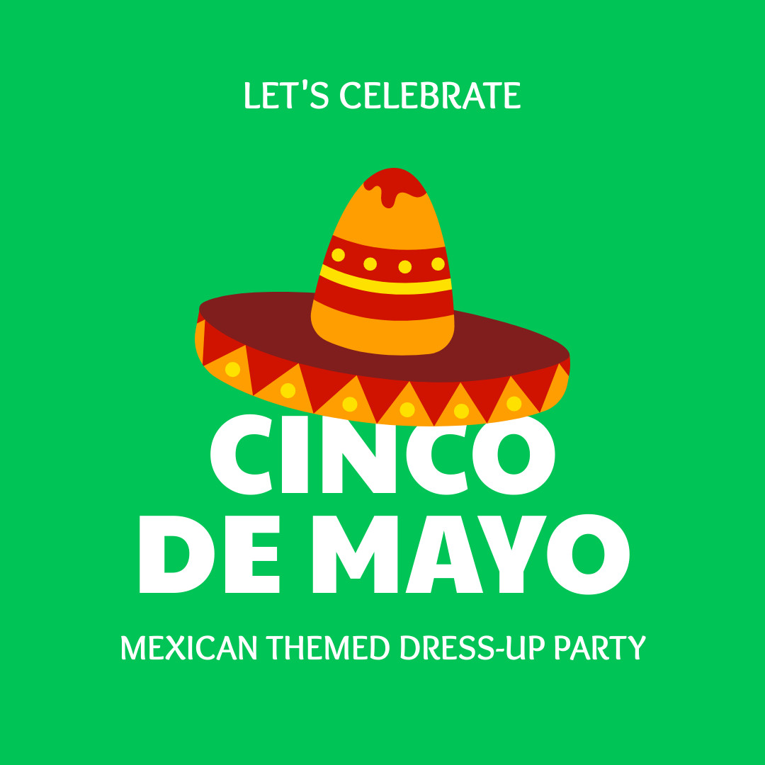 Cinco de Mayo Dress Up Party 1080x1080 template