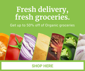 Fresh Organic Groceries Delivery 300x250 template