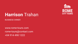 Rome City Tour Business – Card Template 252x144 template
