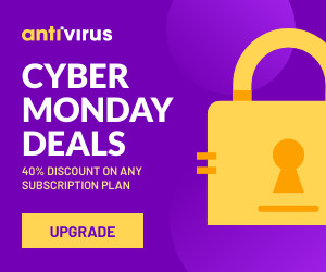 Cyber Monday Antivirus Subscription Deals 300x250 template