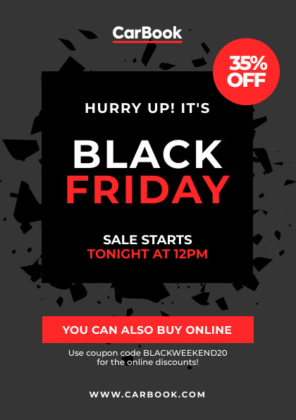 Hurry Up Carbook Black Friday Flyer 420x595 template