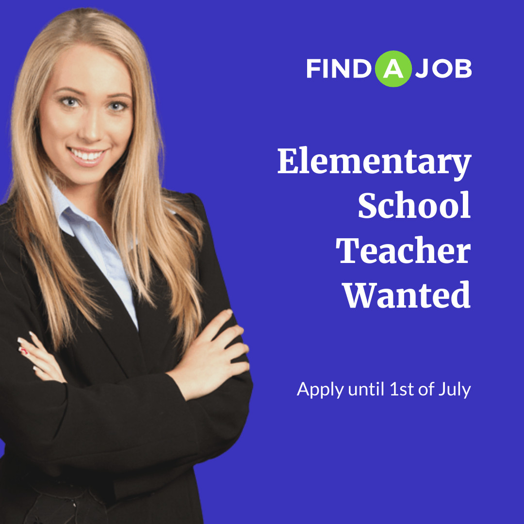 Elementary School Teacher Wanted 1080x1080 template