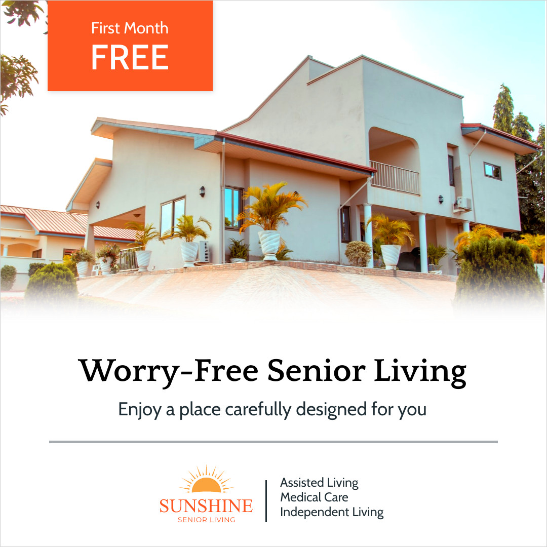 Worry-Free Senior Living 1080x1080 template