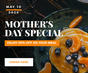 Mother's Day Special Meal Promo 300x250 template