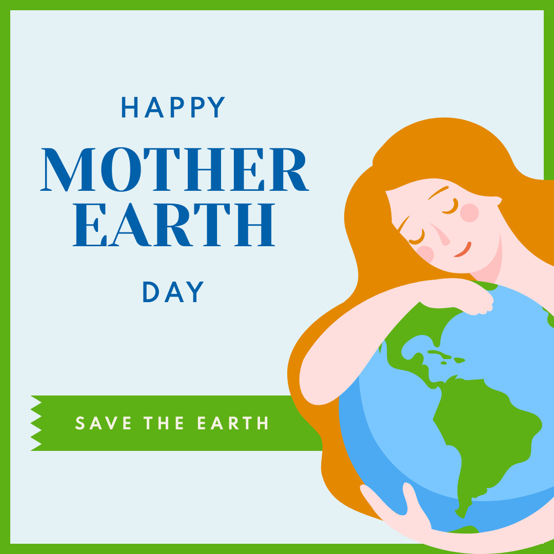 Save Mother Earth Illustration 1080x1080 template