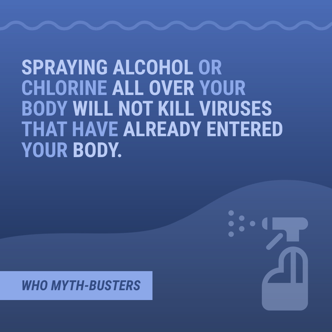 Myth COVID-19 Spraying Alcohol 1080x1080 template