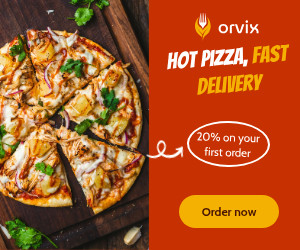 Hot Pizza Fast Delivery 300x250 template