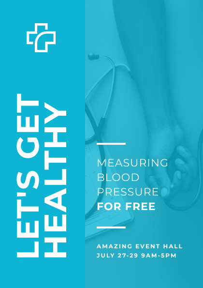Get Healthy Blue – Flyer Template  420x595 template