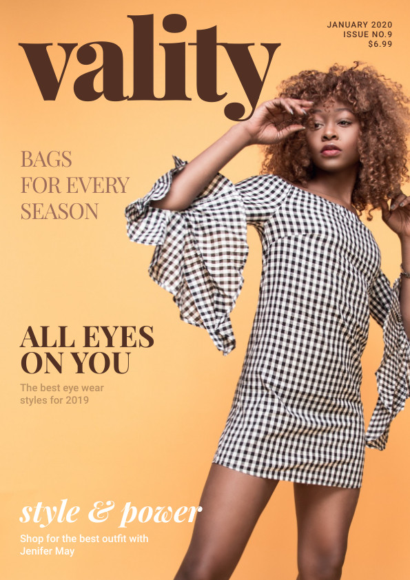 Vality Eyes On You –  Magazine Cover Template 595x842 template