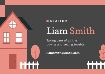 Realtor House Illustration Card 420x298 template