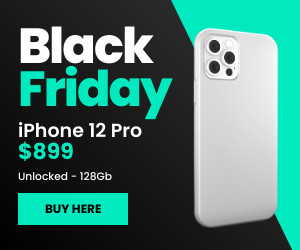 Black Friday iPhone 12 Pro Unlocked  300x250 template