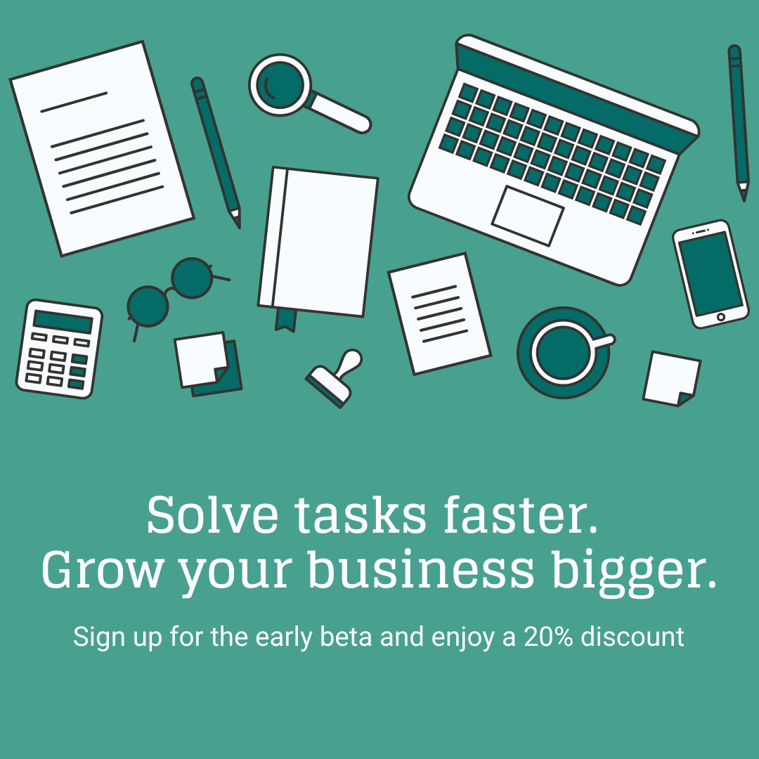 Solve Tasks and Grow Your Business 1080x1080 template