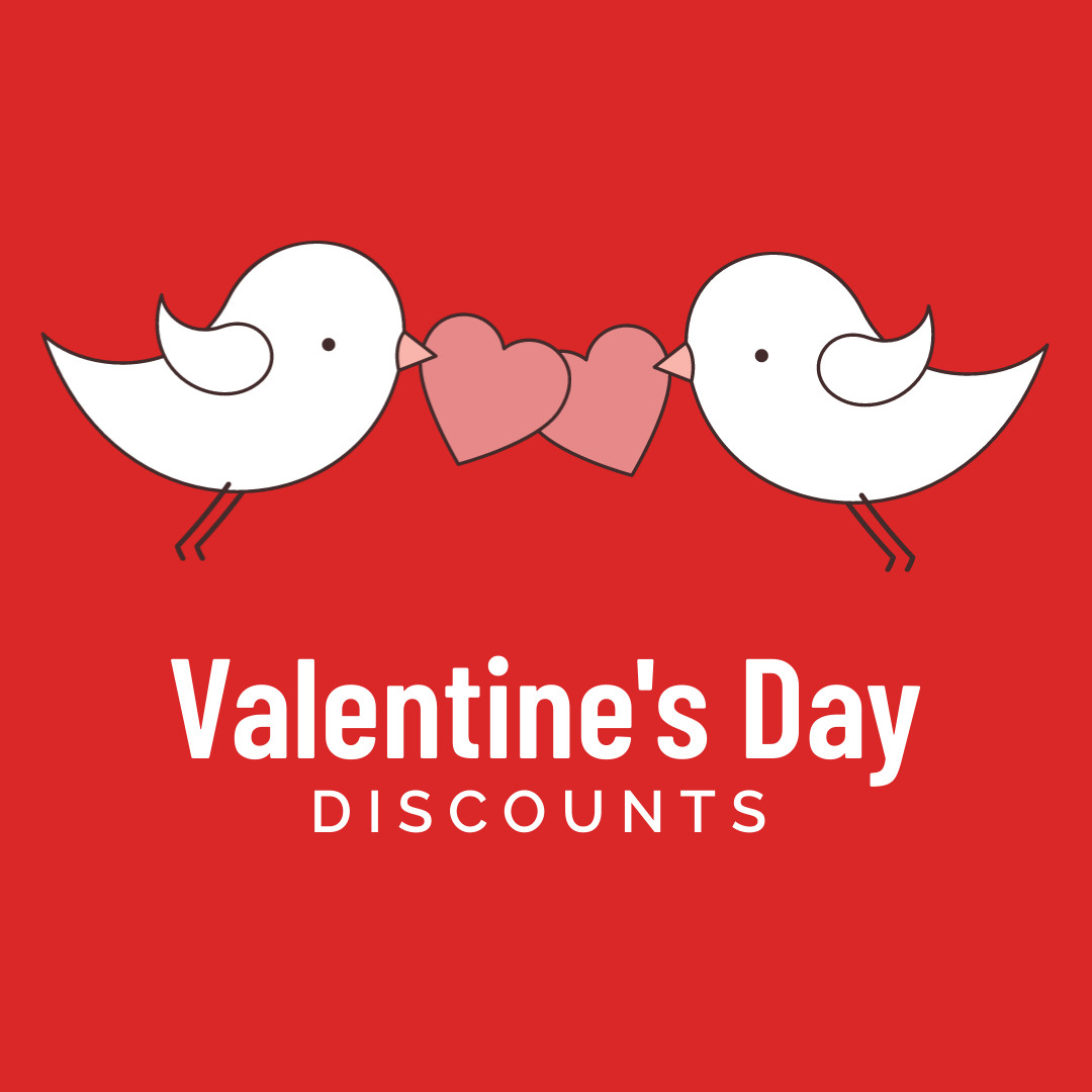 Valentine's Day Bird Discounts 1080x1080 template