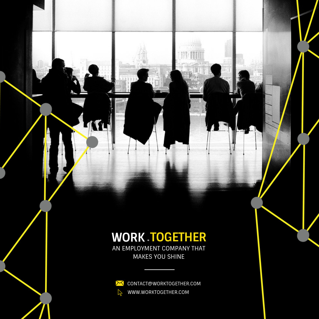 Work Together recruitment set 1080x1080 template preview