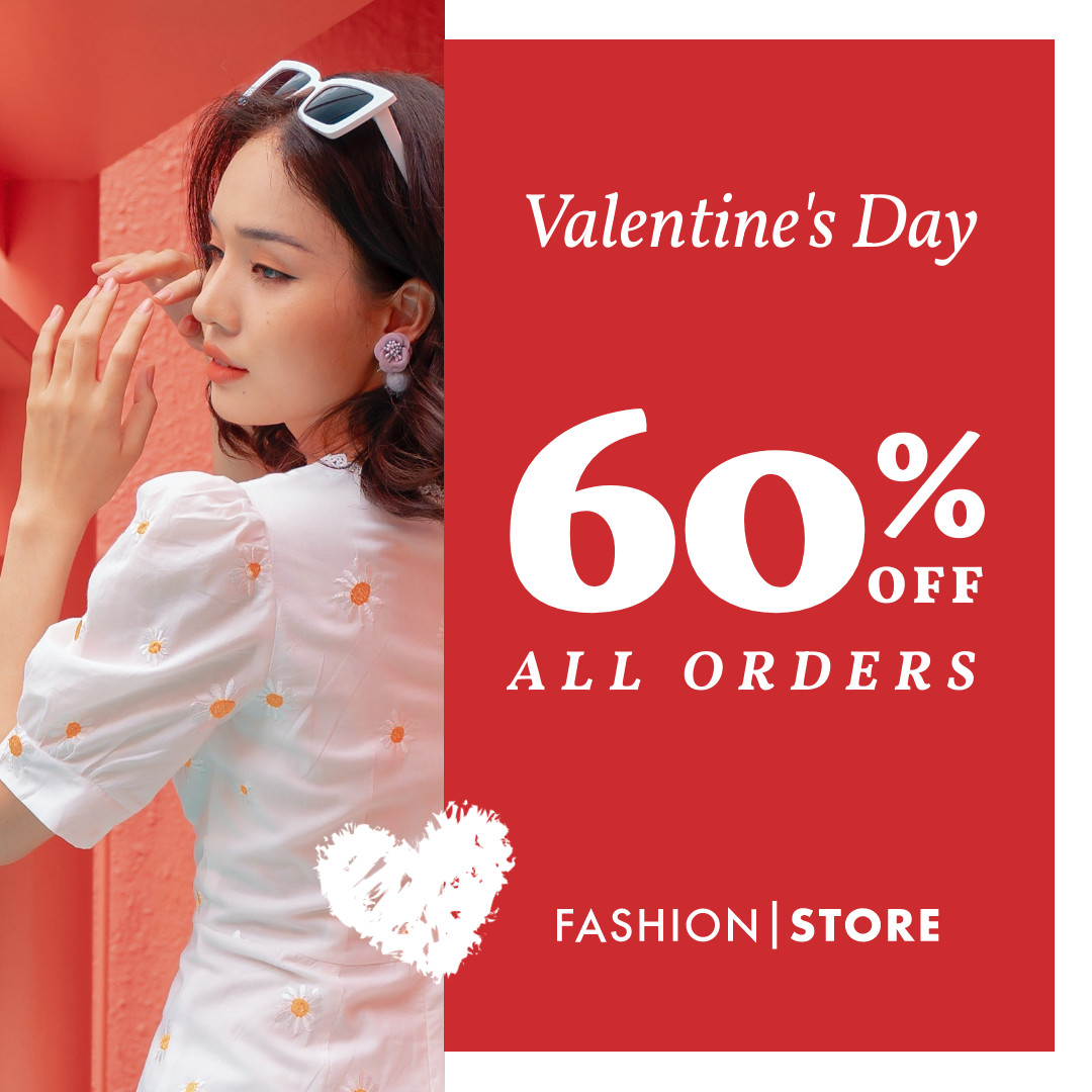 Valentine's Day Red Love Deal 1080x1080 template