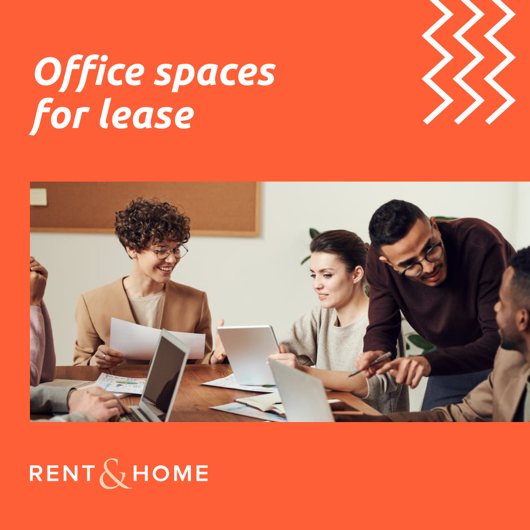 Orange Office Spaces for Lease 1080x1080 template