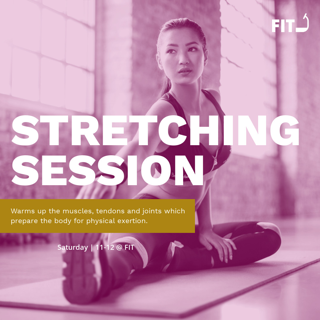 Stretching - gym class 1080x1080 template