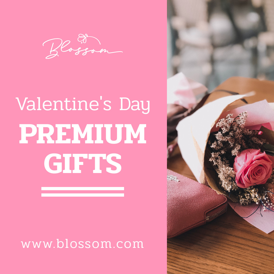 Valentine's Day Premium Pink Gifts 1080x1080 template