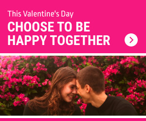 Pink Valentine's Day Happy Together 300x250 template