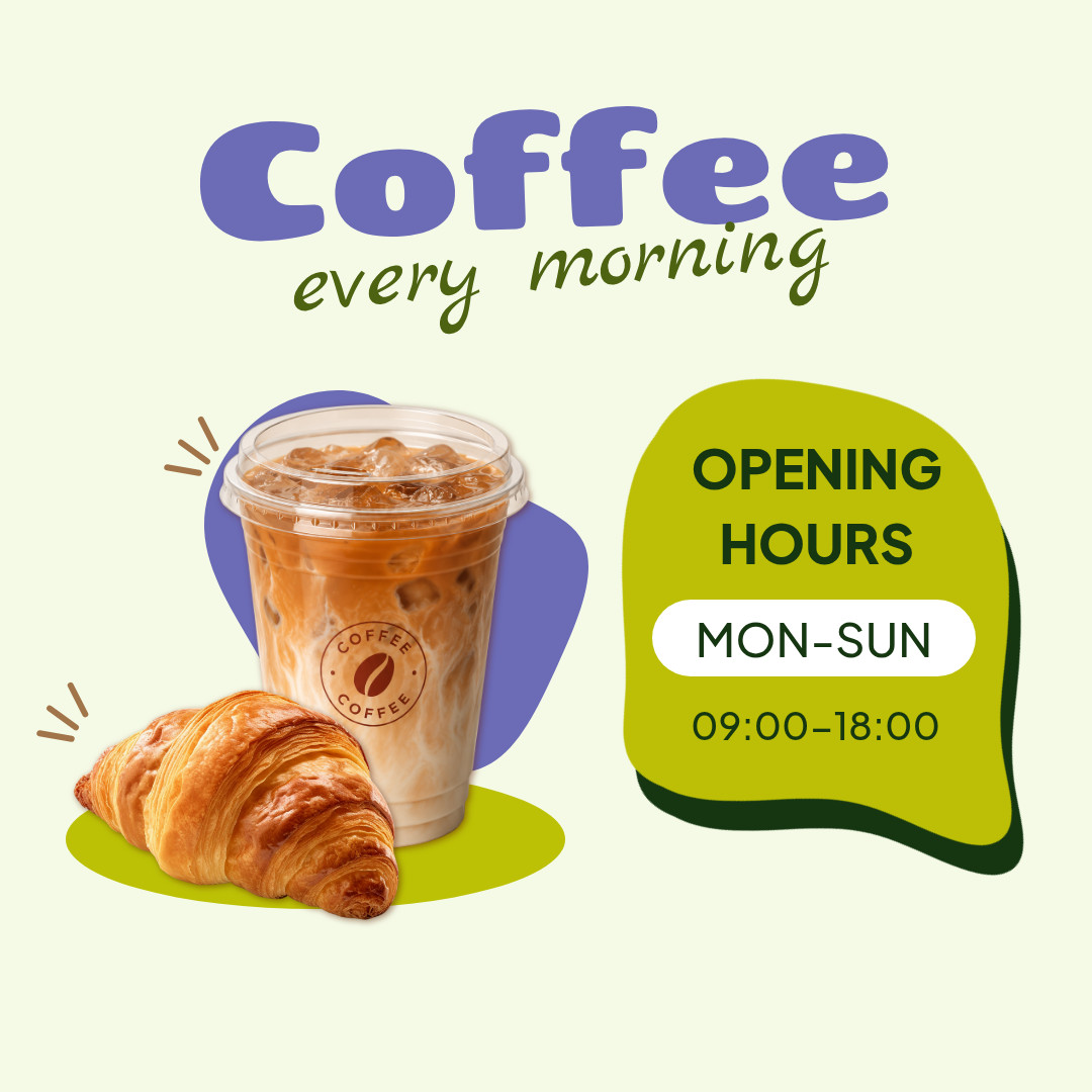 Coffee Every Morning  1080x1080 template