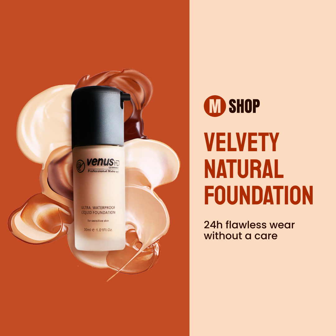 Velvety Natural Foundation 1080x1080 template preview