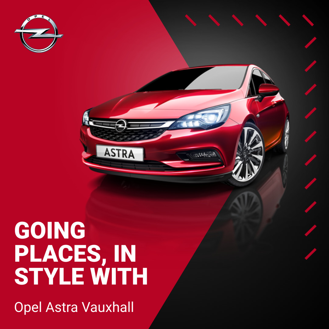 Red Opel Astra In Style 1080x1080 template