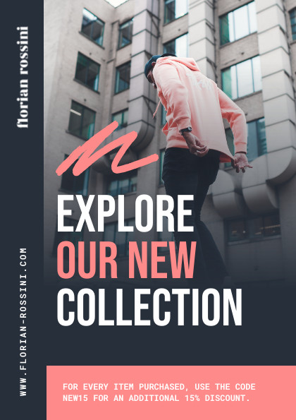 Explore Our New Fashion Collection Flyer 420x595 template