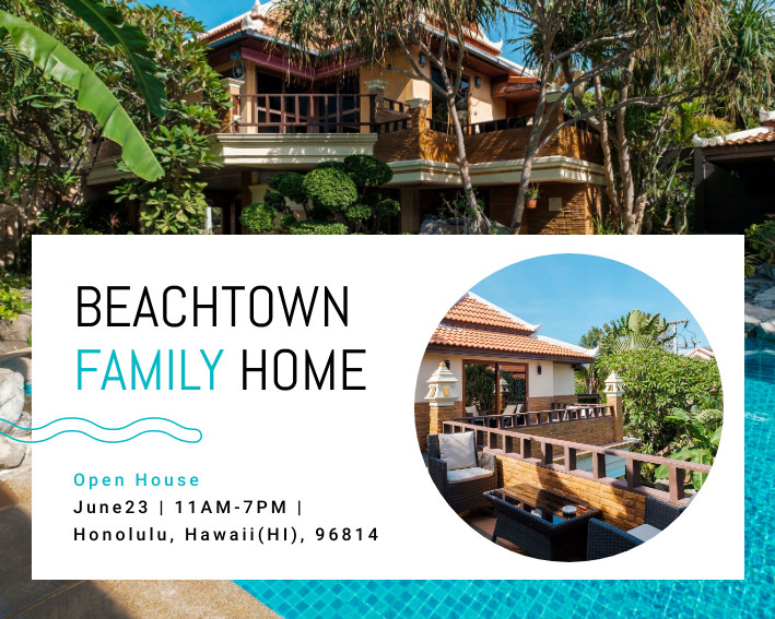 Beachtown Family Home Photo – Collage Template 709x567 template