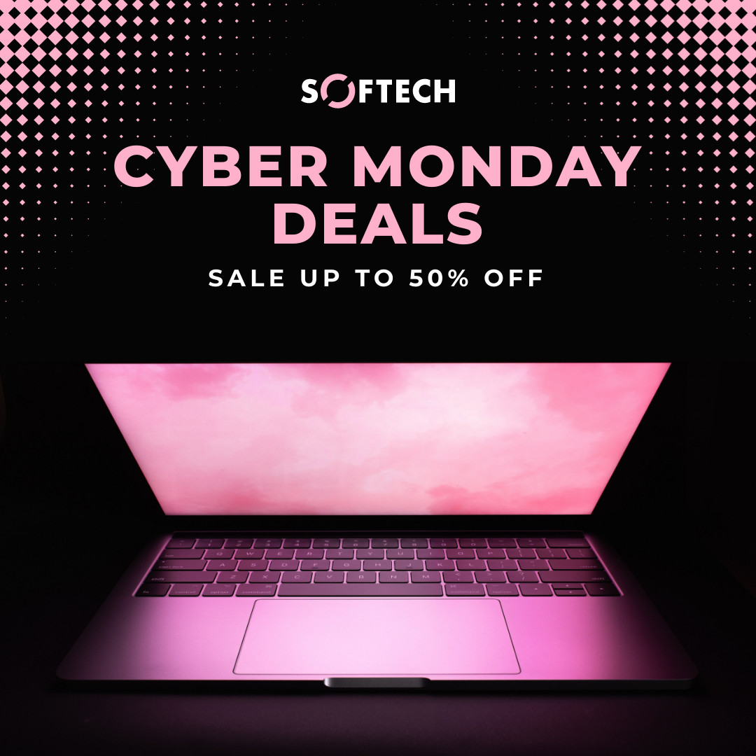 Pink Laptop Cyber Monday Deals 1080x1080 template