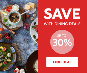 Save Money with Dining Deals  300x250 template