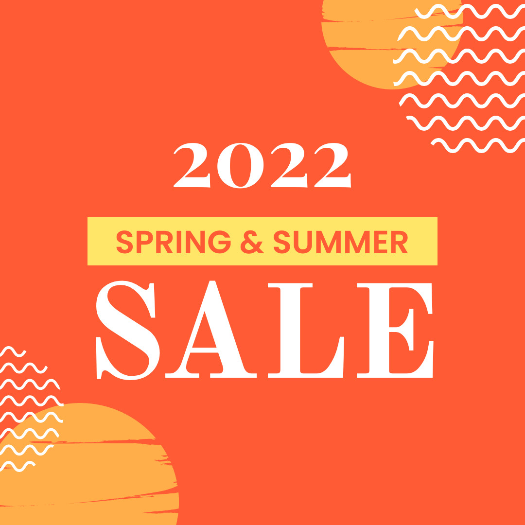 Orange Spring and Summer Sale 1080x1080 template