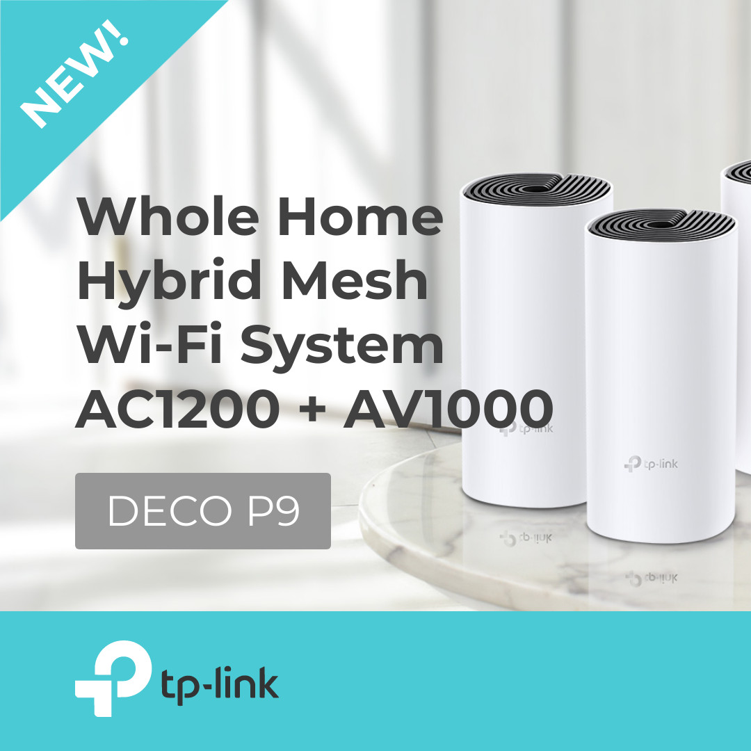 Tp-Link Hybrid Mesh Wi-Fi Deco P9 1080x1080 template