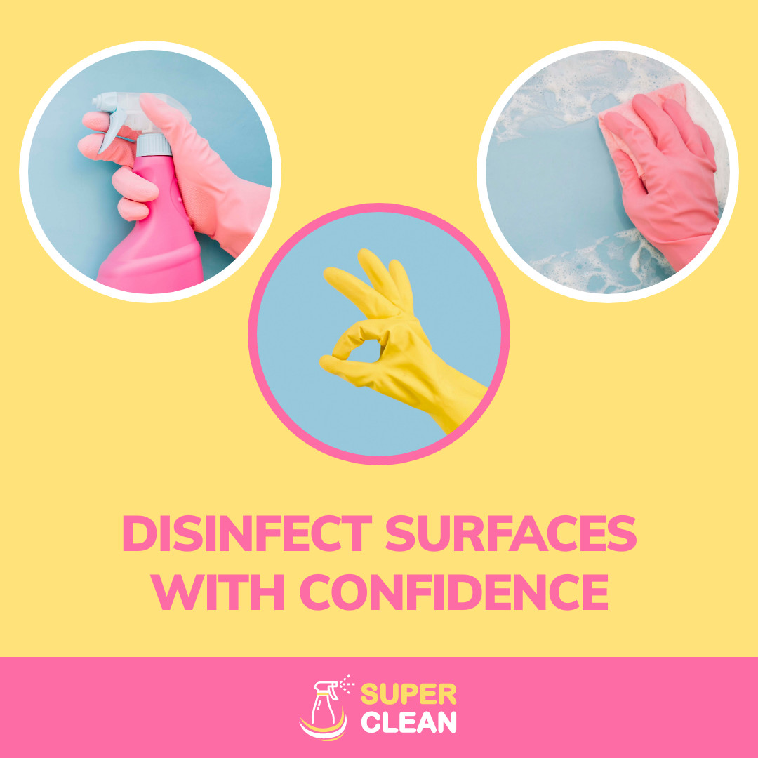 Disinfect Surfaces Cleaning Products 1080x1080 template