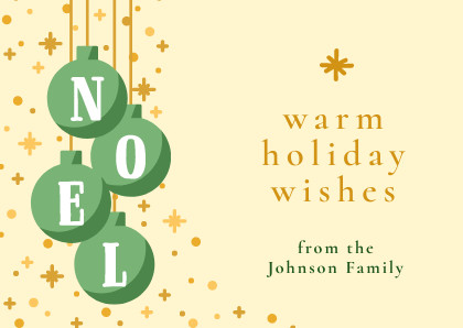 Noel Warm Holiday Wishes Card 420x298 template