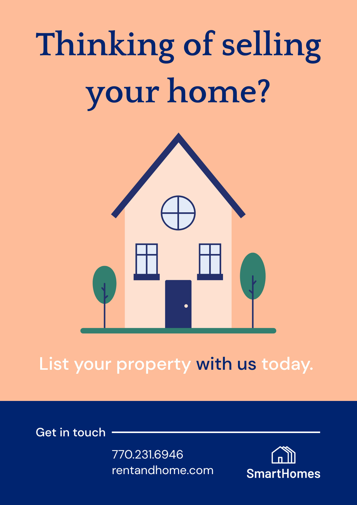 Thinking of Selling Your House – Poster Template 1191x1684 template