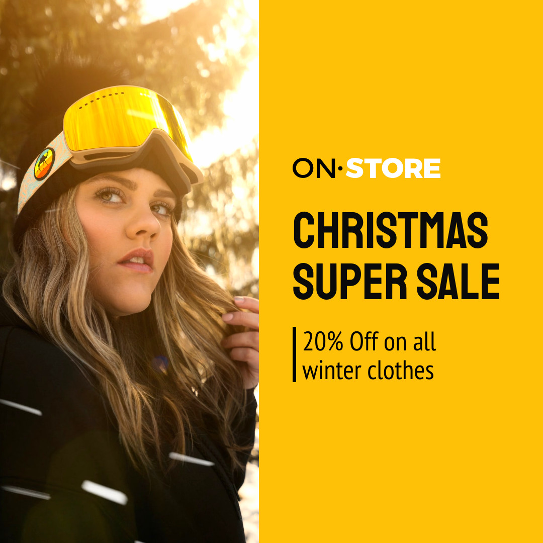 Winter Clothes Christmas Super Sales 1080x1080 template