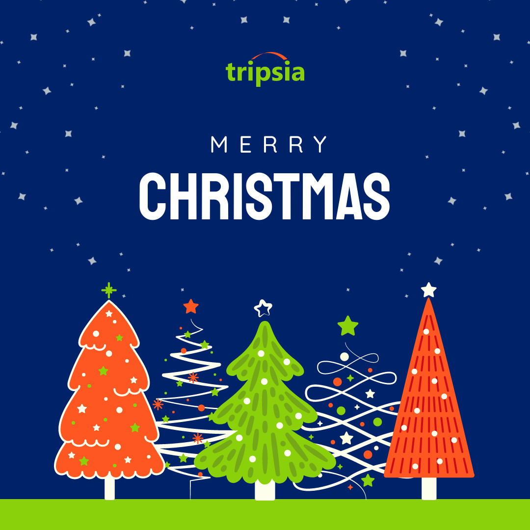 Merry Christmas Pine Tree Celebration 1080x1080 template
