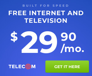 Free Internet and Television 300x250 template