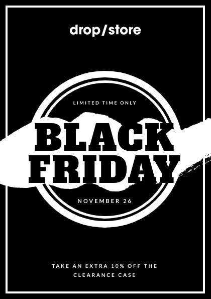 Black Friday Torn Drop Store Flyer 420x595 template preview
