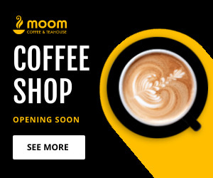 Modern Coffee Shop Opening Soon 300x250 template
