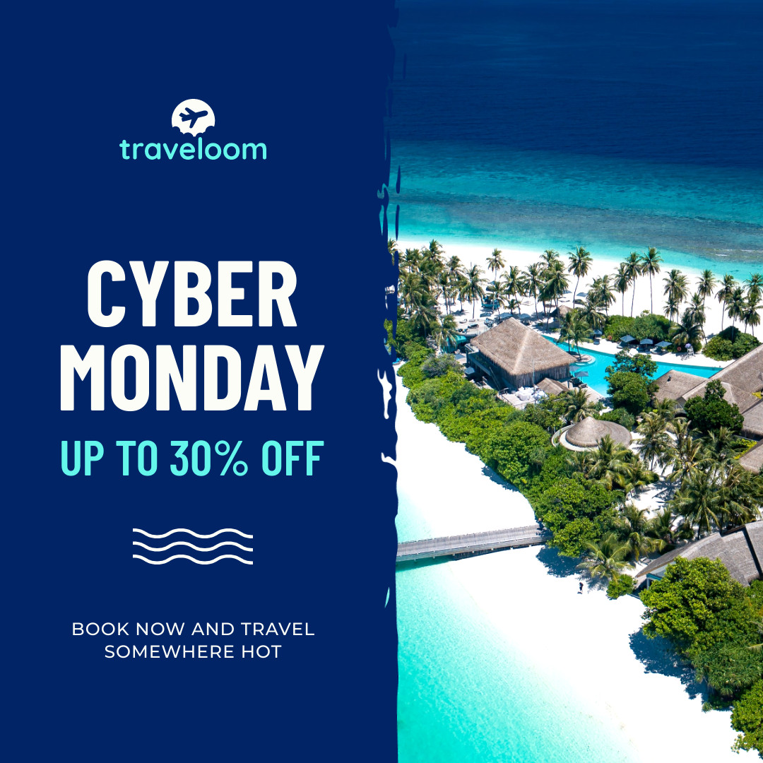 Travel Somewhere Hot Cyber Monday 1080x1080 template