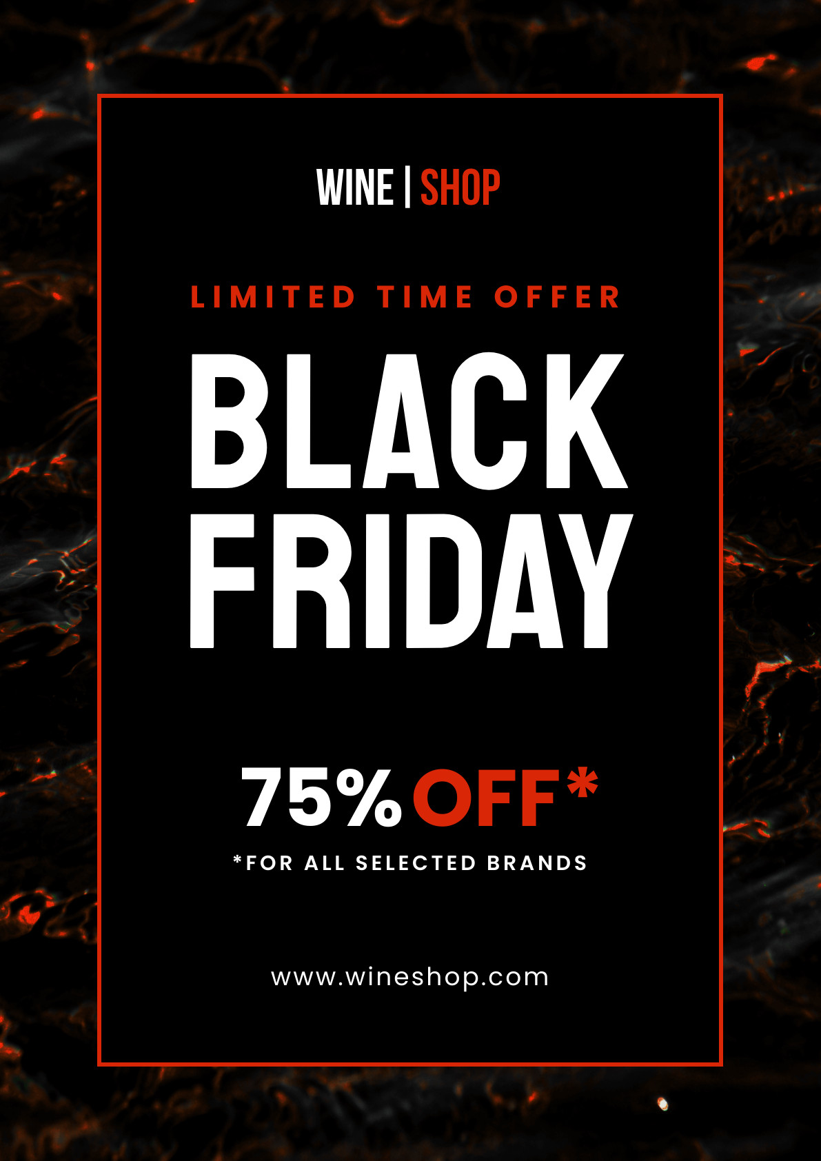 Limited Red Offer Black Friday Poster 1191x1684 template