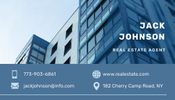 Blue Block Of Flats Business – Card Template 252x144 template