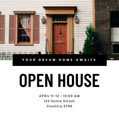 Your Dream Home Awaits – Invitation Template 397x397 template preview