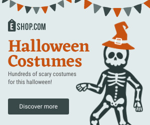 Hundreds of Scary Halloween Costumes 300x250 template