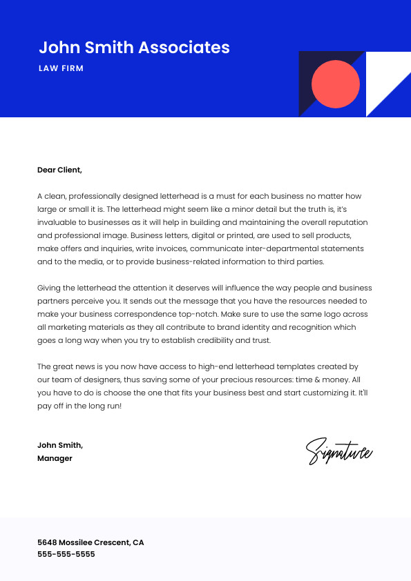 John Smith Associates Retro Geometric Letterhead 595x842 template