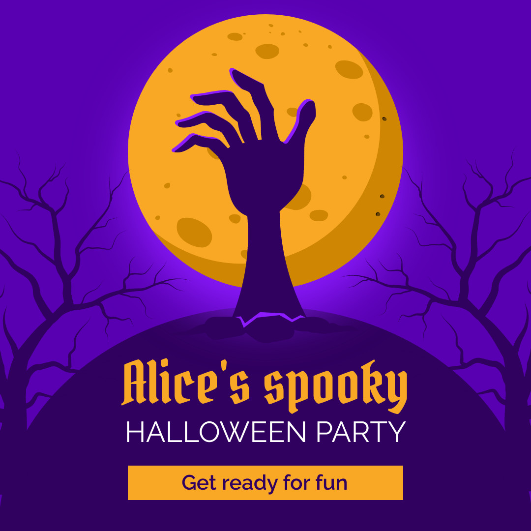 Halloween Party Ad Template 1080x1080 template