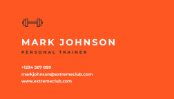 Extreme Fitness Club – Business Card Template 252x144 template