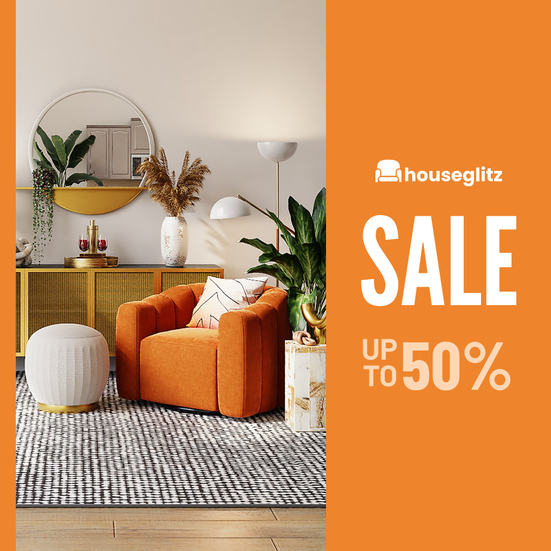 Orange House Furniture Sale  1080x1080 template